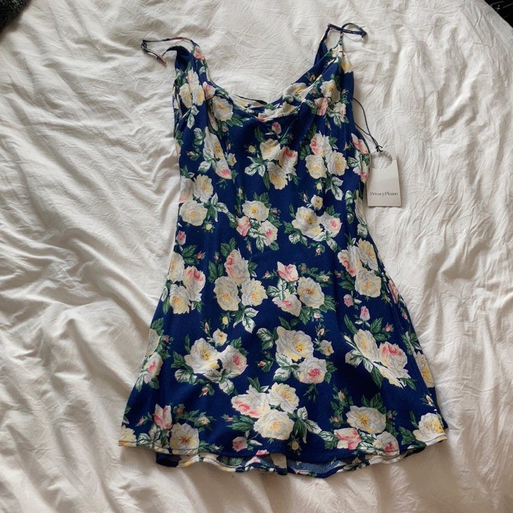 Blue mini dress